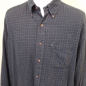 Brooks Brothers Black Button Front Sport Shirt XL